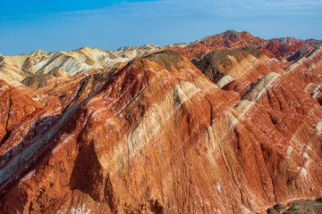 Photo sur Plexiglas Zhangye Danxia Colourful Hills Scenic Area of Zhangye National Geopark