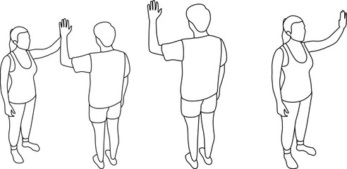 silhouettes of people