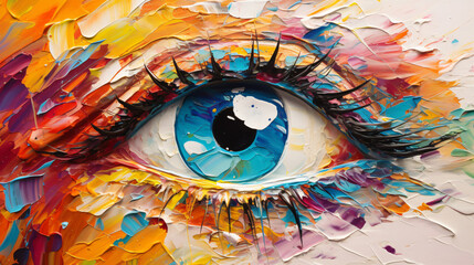 Fluorite - oil painting of eye 
