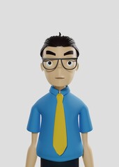 3d Character Salesman self portrait