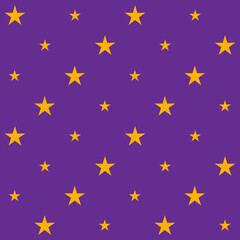 Flat Star Vector Seamless Pattern