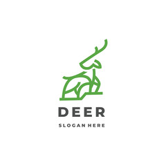deer modern trend logo vector