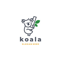 koala modern cute logo © garasigrafis
