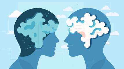 Concept vector illustration of LLM (Large Language Models).	
