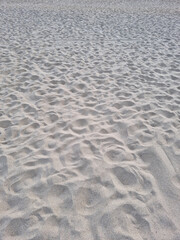 
A close-up of the sand on the beach. 