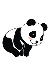 Cute happy panda 