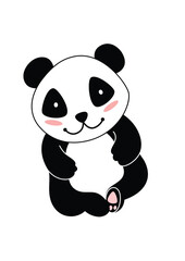 Cute happy panda 