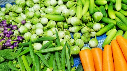 fresh vegetables on the market