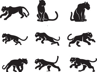Panther vector silhouette illustration