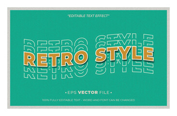 Obraz premium Retro Styles editable text effect template vector 