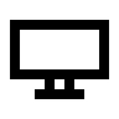 Computer technology icon symbol vector image. Illustration of the dekstop monitor display design image