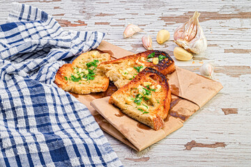Traditional Cuisine: Bread with Oil, Garlic and Pereji