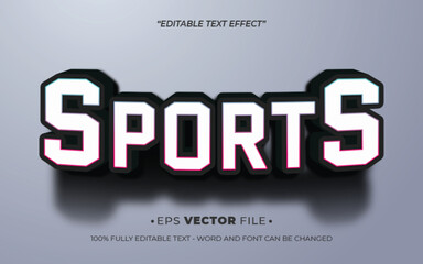 sport text effect editable vector template
