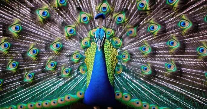 Peacock with different styles
