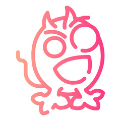 monster Line Gradient Icon