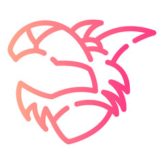 werewolf Line Gradient Icon