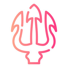 trident Line Gradient Icon