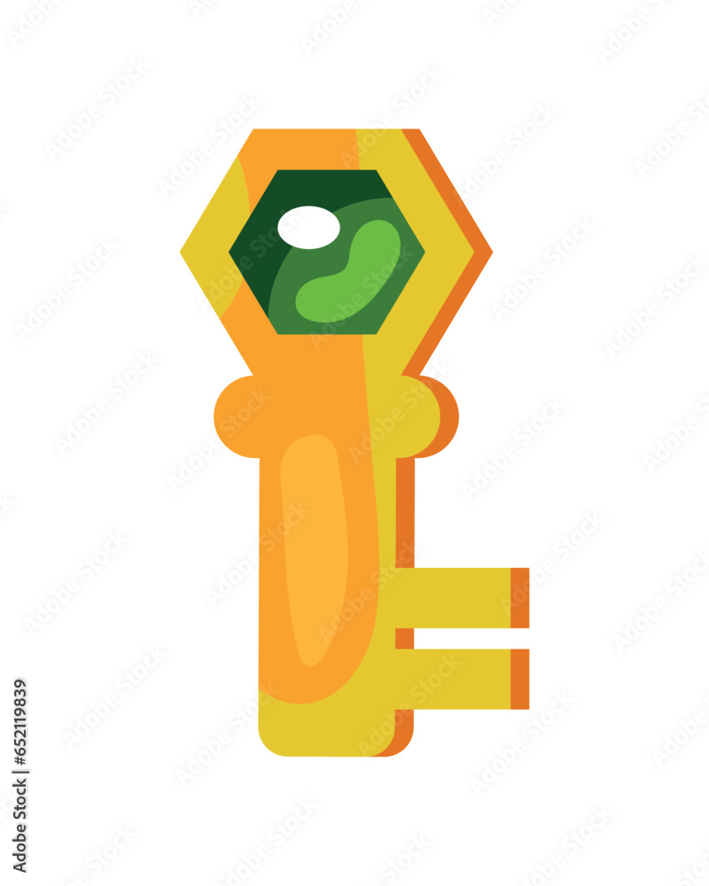 Poster key video game illustration icon