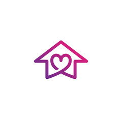 Home Love Logo Design. Love Real Estate Logo
