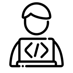 Computer technology icon symbol vector image. Illustration of the dekstop monitor display design image