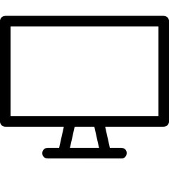 Computer technology icon symbol vector image. Illustration of the dekstop monitor display design image