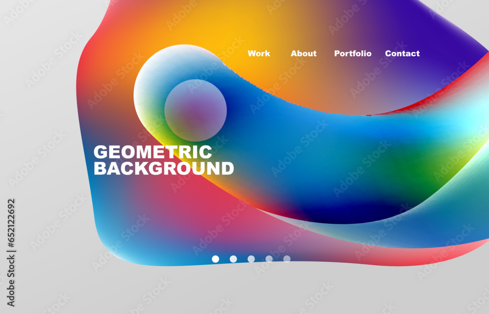Fototapete Abstract liquid background for your landing page design. Web page for website or mobile app wallpaper