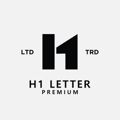 Obraz premium H 1 Letter logo icon design