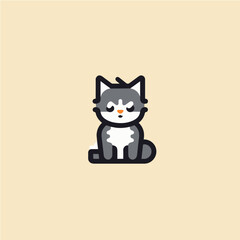 logo of cat, vector art