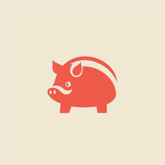 logo of pig, vector art