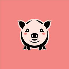 logo of pig, vector art