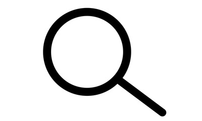 Magnifying glass icon or search icon, flat vector graphics on isolated background. vector illustration