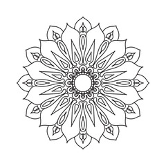 Hand drawn mandala. decoration in ethnic doodle ornament.