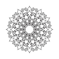 Hand drawn mandala. decoration in ethnic doodle ornament.