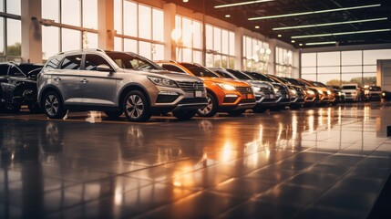 Cars line up, AI generated Image