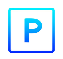 青いグラデーションのパーキングマーク