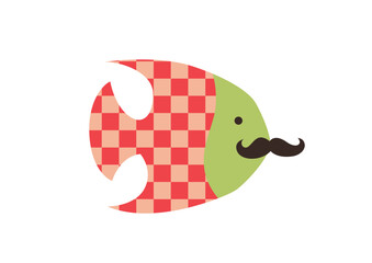 funny fish with moustache