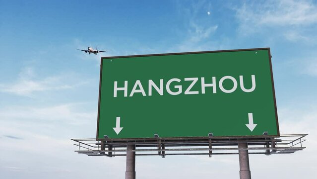 Hangzhou highway sign 4K 