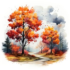 autumn tree in the forest