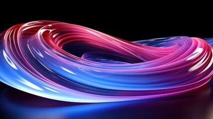 Neon Light Design Illuminating a Black Background. Glowing Elegance in motion. wallpaper