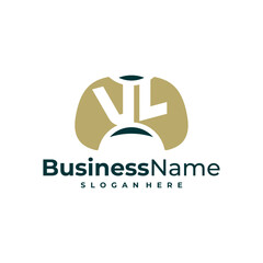 Letter VL Game logo design vector. Luxury VL logo design template concept