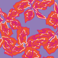 Colourful Abstract Floral Seamless Pattern Design