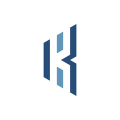 Fototapeta premium Monogram initial K letter mark logo design. Monogram design vector K logo. Monogram initial letter mark K logo. Design simple K monogram