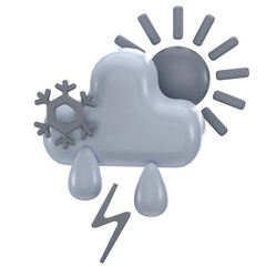 3d icon Meteorology, 3d illustration, 3d element, 3d rendering.