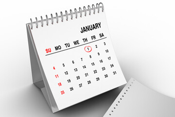 Digital png illustration of 1 january calendar page on transparent background