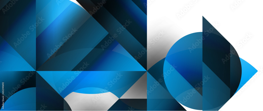 Poster captivating vector illustration - geometric, minimalist, abstract background adorned with circles an