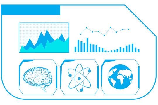 Digital png illustration of blue statistic charts on transparent background