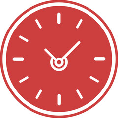 Digital png illustration of red clock on transparent background