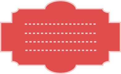 Digital png illustration of red tag with copy space on transparent background