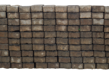 Stack brick block worms isolated on white background included clipping path.