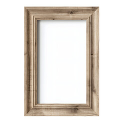 Wooden Frame Isolated on Transparent Background